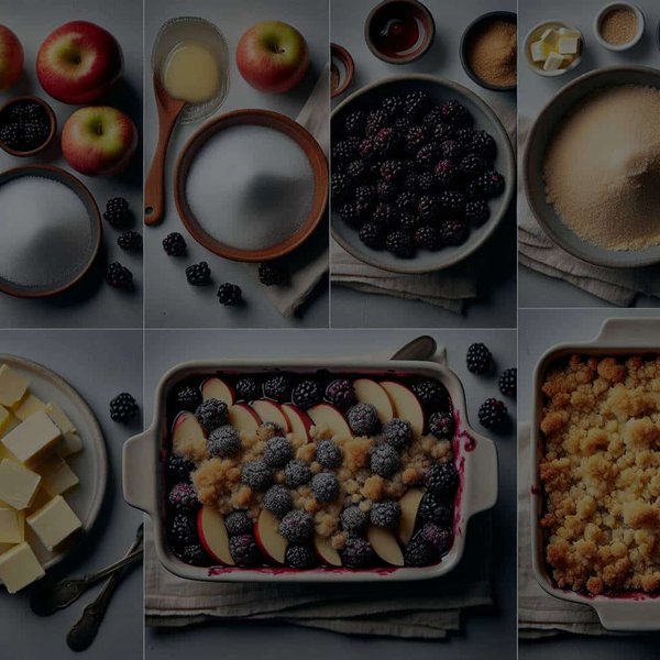 How to Craft a Gourmet Blackberry and Apple Crumble with a Crunchy Topping?