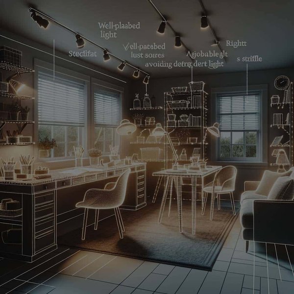 What's the Best Lighting Design for a Home Craft Room to Reduce Eye Strain?