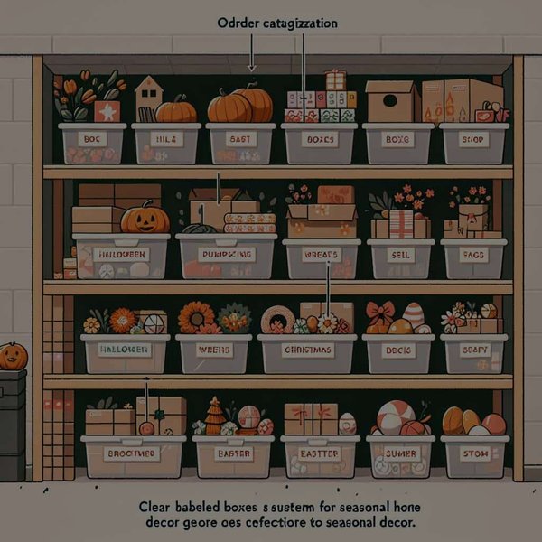 How to Develop an Organized System for Seasonal Home Decor Storage?