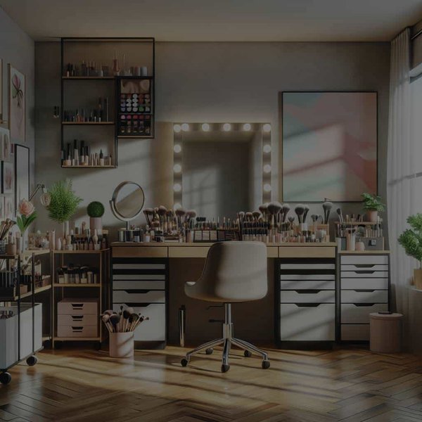 How Can You Create a Stylish and Functional Space for a Freelance Makeup Artist at Home?