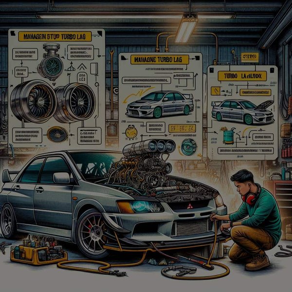 How to Manage Turbo Lag in a Mitsubishi Evo for Improved Acceleration?