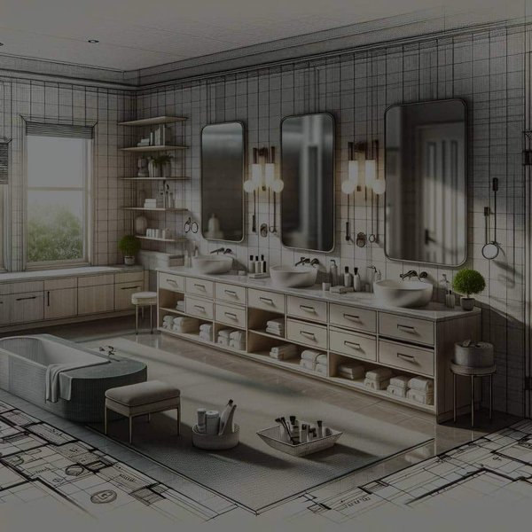 How to Create a Dual Vanity Bathroom Layout That Maximizes Space in a Master Suite?